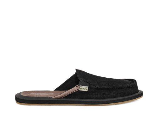 Női Sidewalk Surfers - Sanuk You Got My Back Hemp Slipper - Sanuk Fekete Cipő DGVEKF593